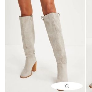 Vici Dolls Slouch boots light grey NEVER worn